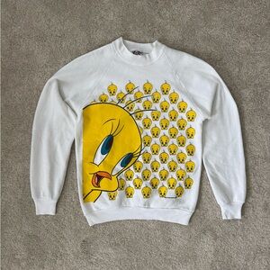 Vintage 90s Looney Tunes Tweety Bird Crewneck Sweatshirt